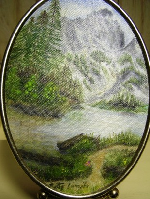 [     Oval Miniture Lake by Mountain     ]